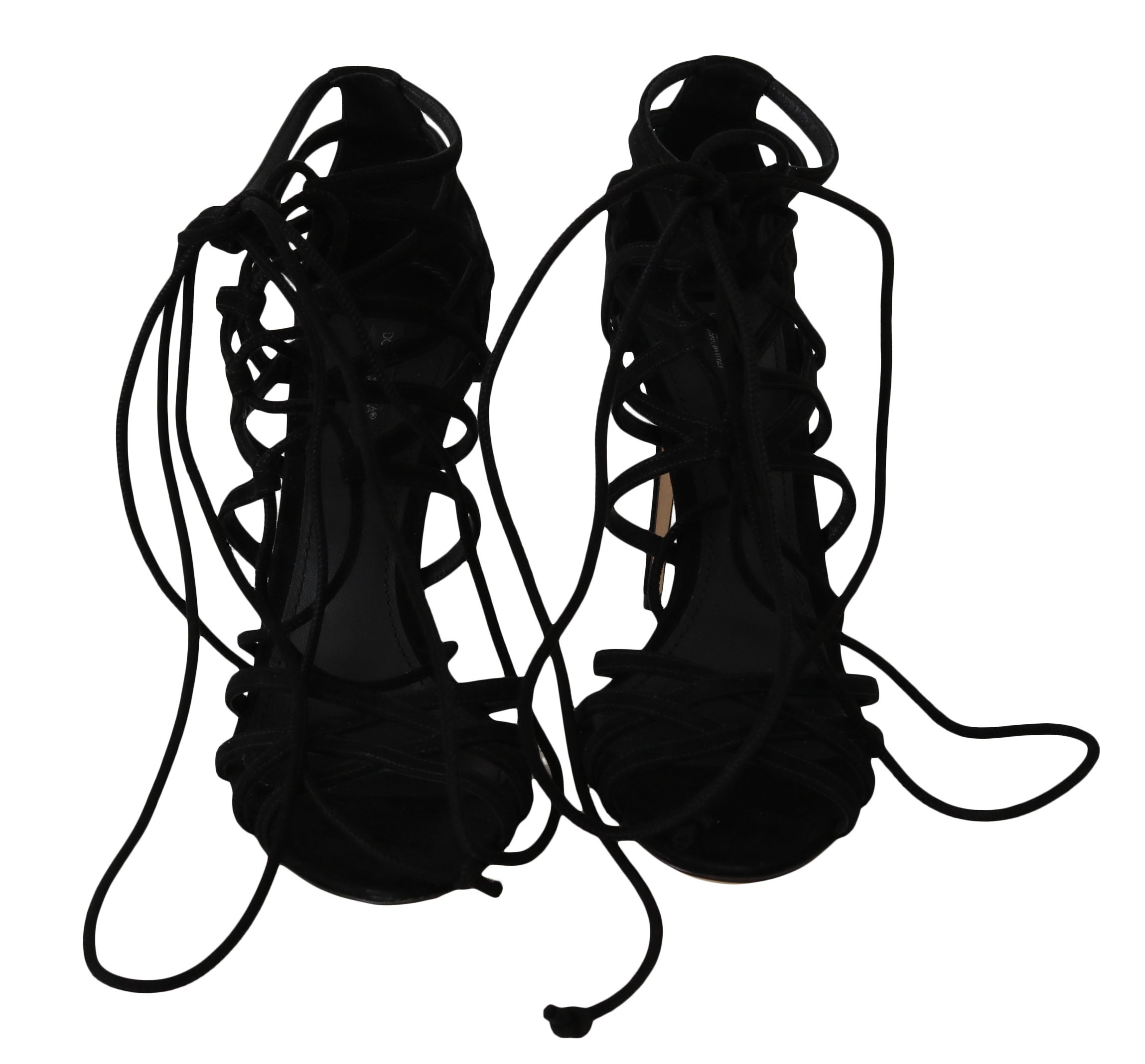 Dolce &amp; Gabbana Élégantes escarpins gladiateurs en daim noir