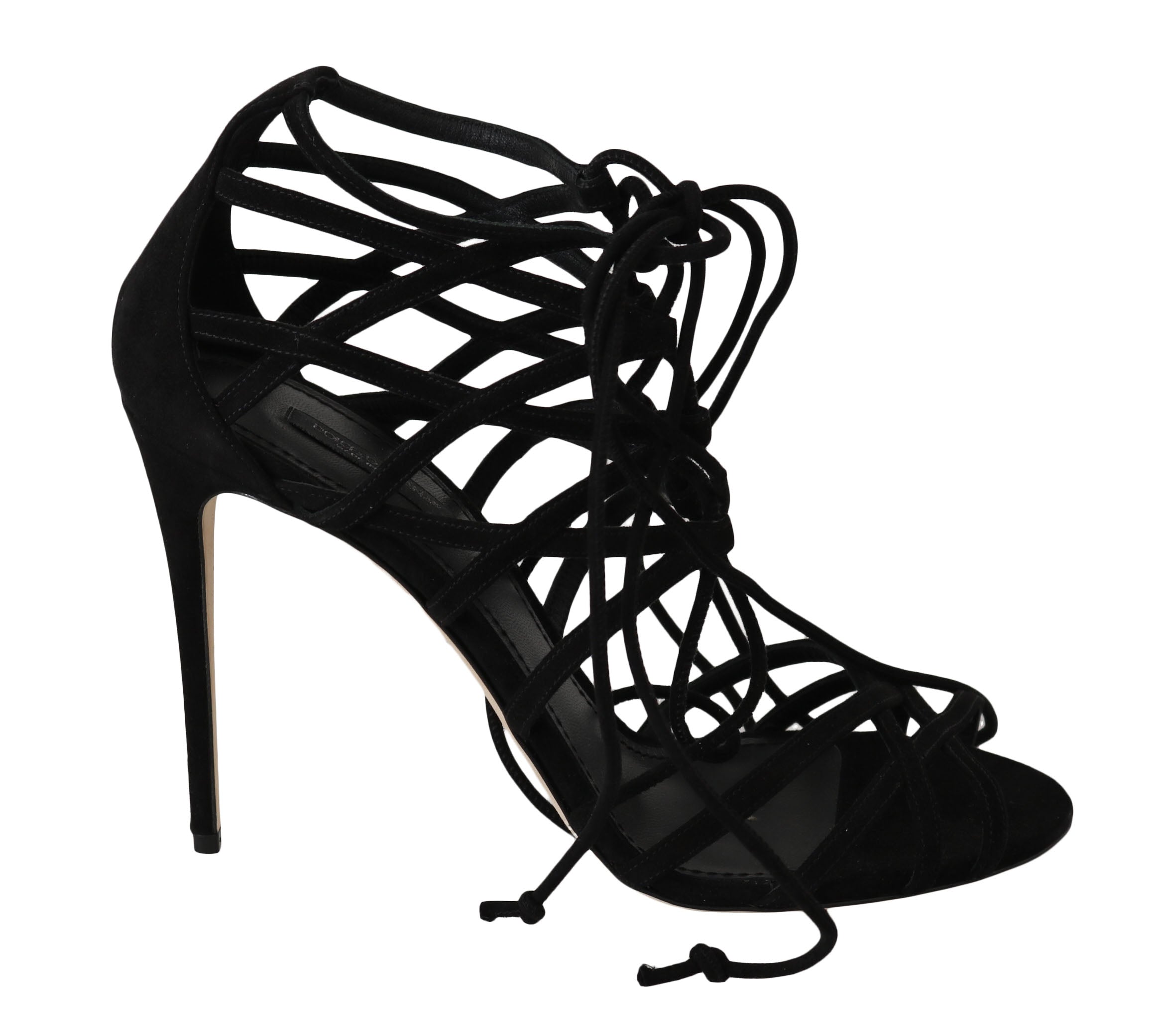 Dolce &amp; Gabbana Élégantes escarpins gladiateurs en daim noir