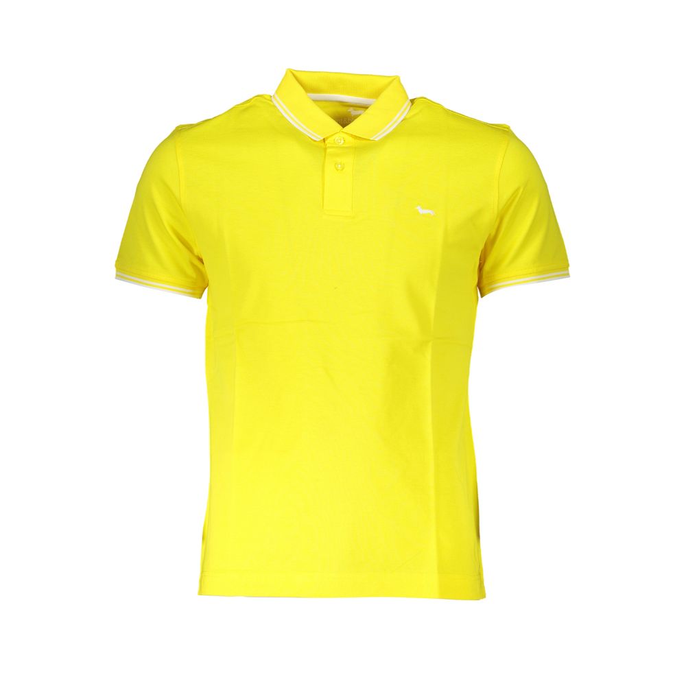 Harmont &amp; Blaine Elegantes gelbes Baumwoll-Polo mit Kontrastdetails