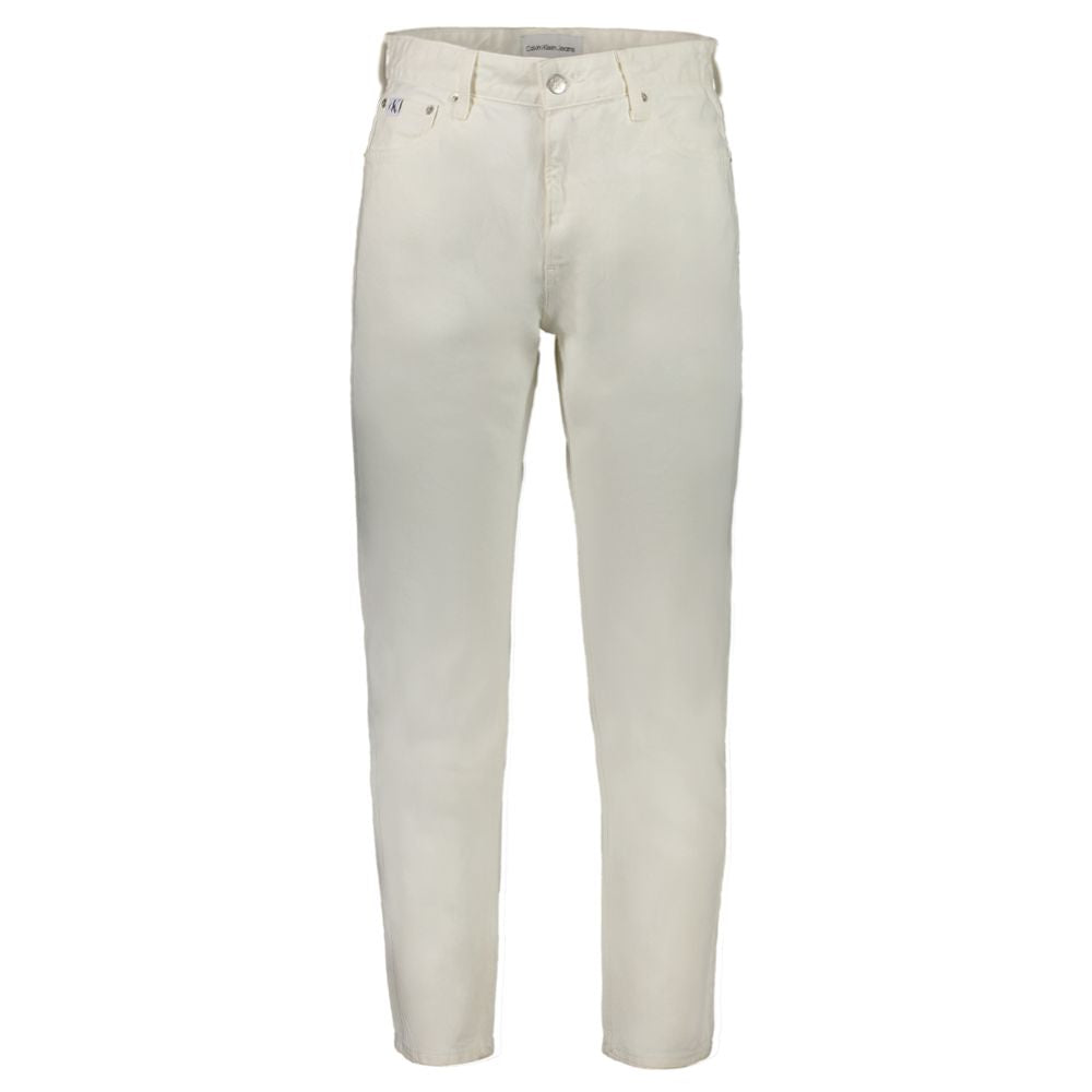 Jean et pantalon en coton blanc Calvin Klein