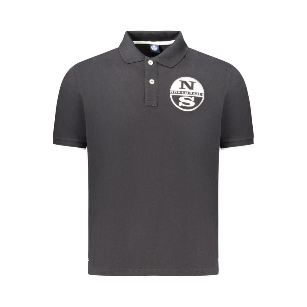 North Sails Herren Poloshirt aus schwarzer Baumwolle