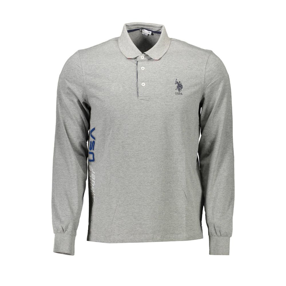 US POLO ASSN. Graues Poloshirt aus Baumwolle für Herren