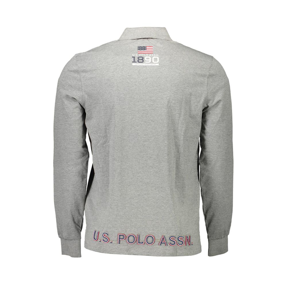 US POLO ASSN. Graues Poloshirt aus Baumwolle für Herren