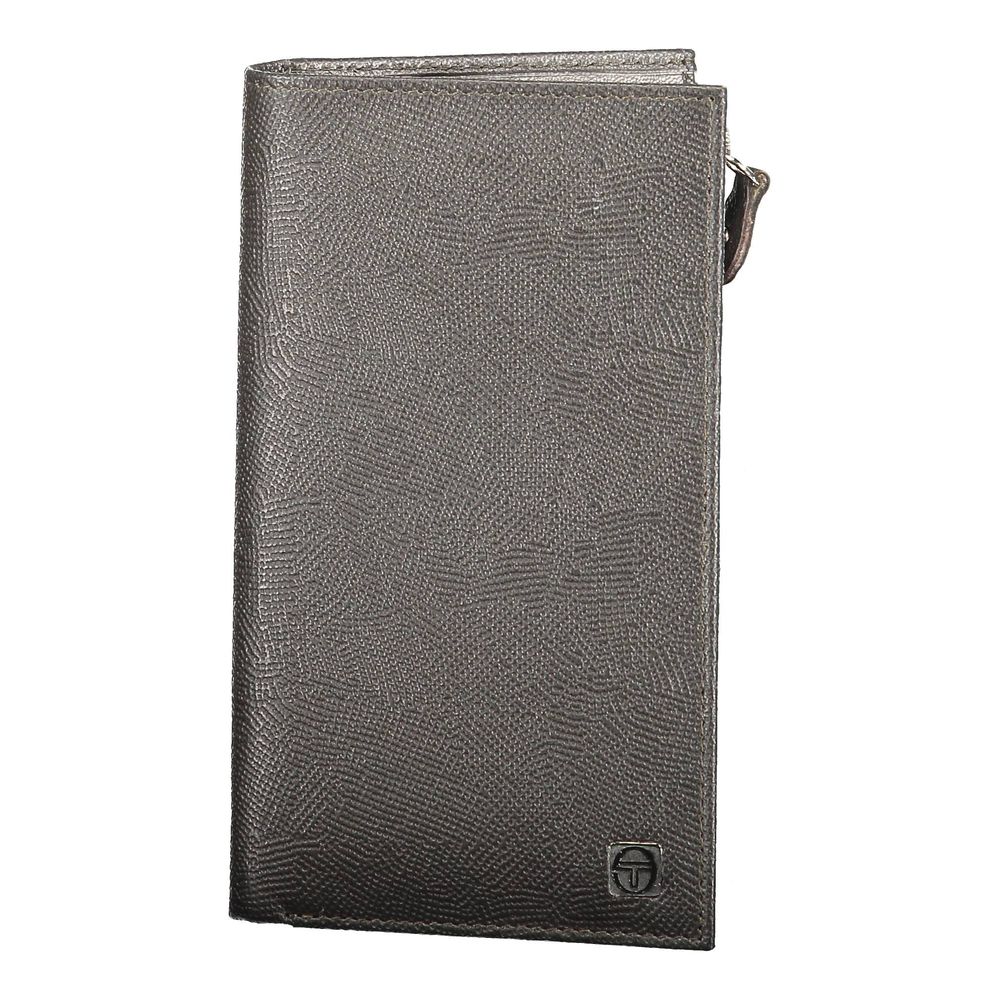Portefeuille homme en cuir marron Sergio Tacchini