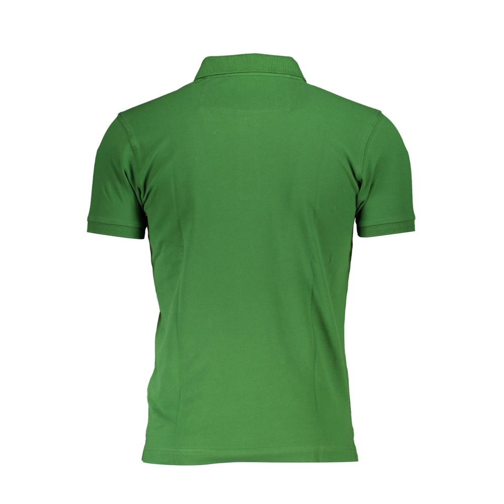 La Martina Elegantes, grünes Poloshirt mit schmaler Passform und Kontrastdetails