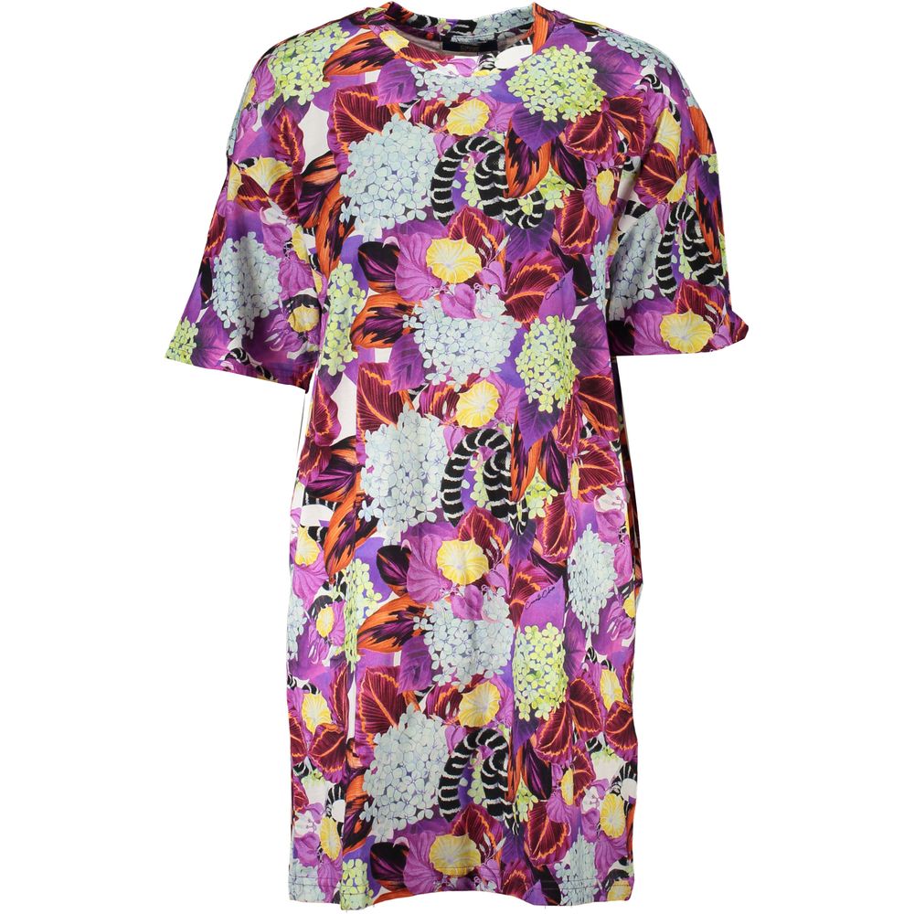 Lila Baumwollkleid der Cavalli Class
