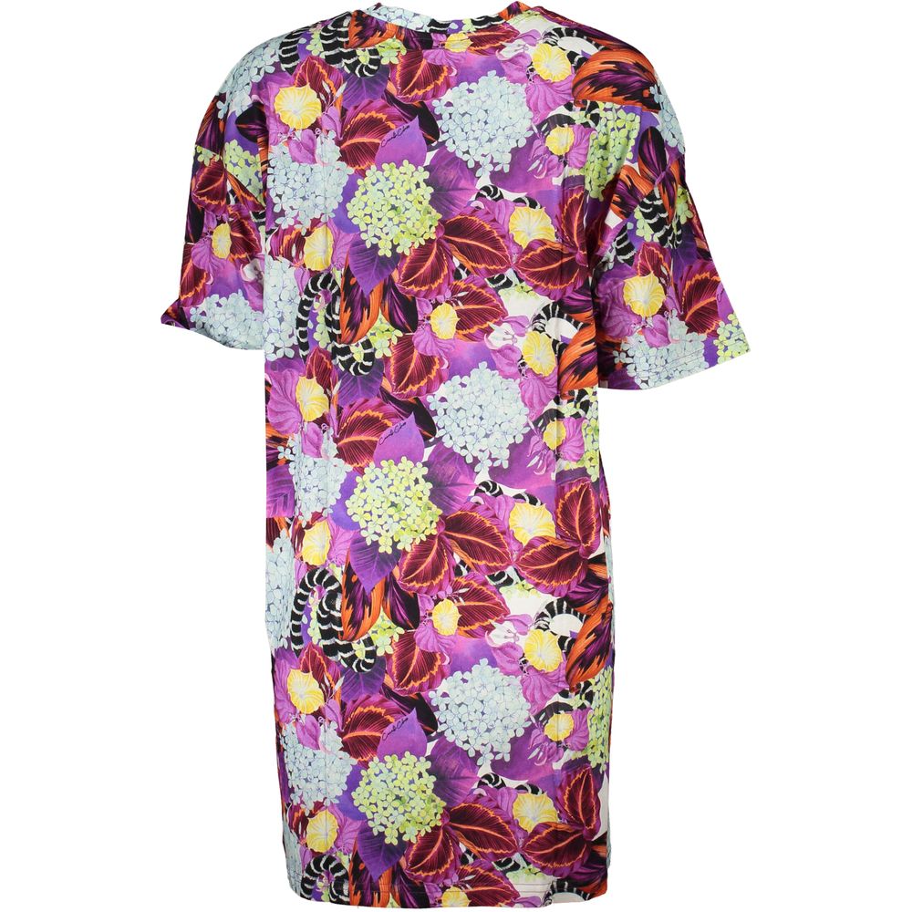Lila Baumwollkleid der Cavalli Class