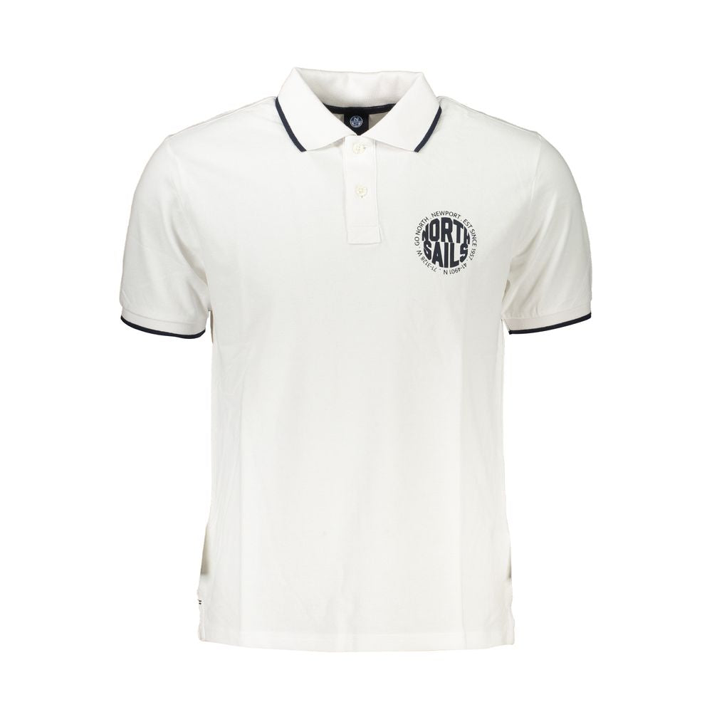 Weißes Poloshirt aus Baumwolle von North Sails