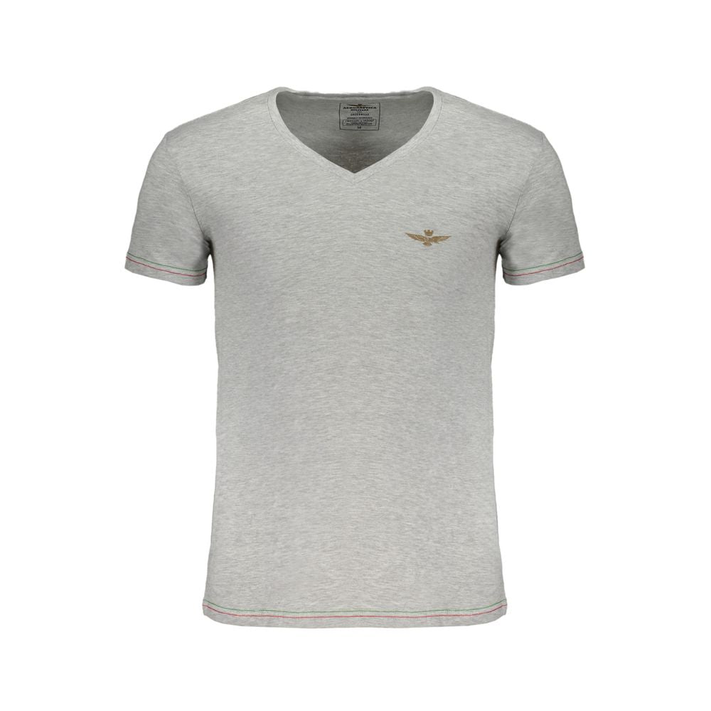 Aeronautica Militare Braunes Herren-T-Shirt aus Baumwolle