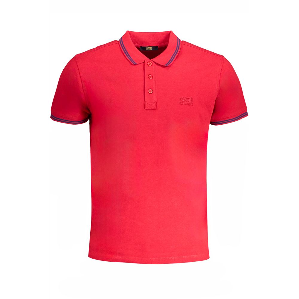 Rotes Poloshirt aus Baumwolle von Cavalli Class