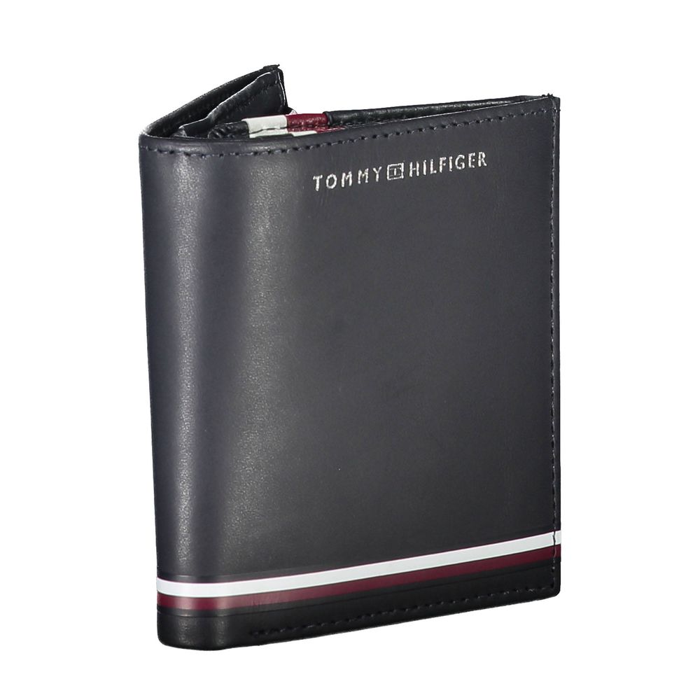 Portefeuille homme en cuir bleu Tommy Hilfiger