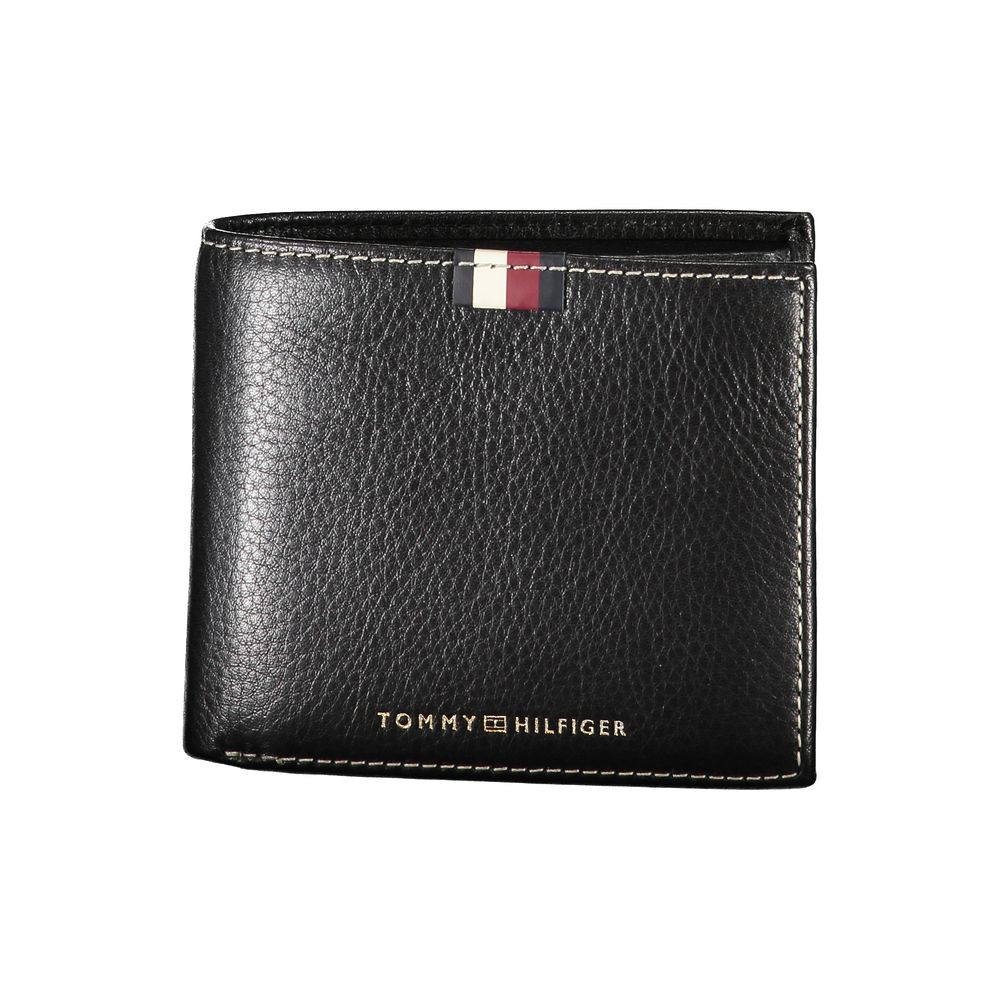 Portefeuille homme en cuir noir Tommy Hilfiger
