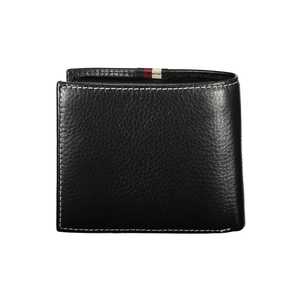 Portefeuille homme en cuir noir Tommy Hilfiger