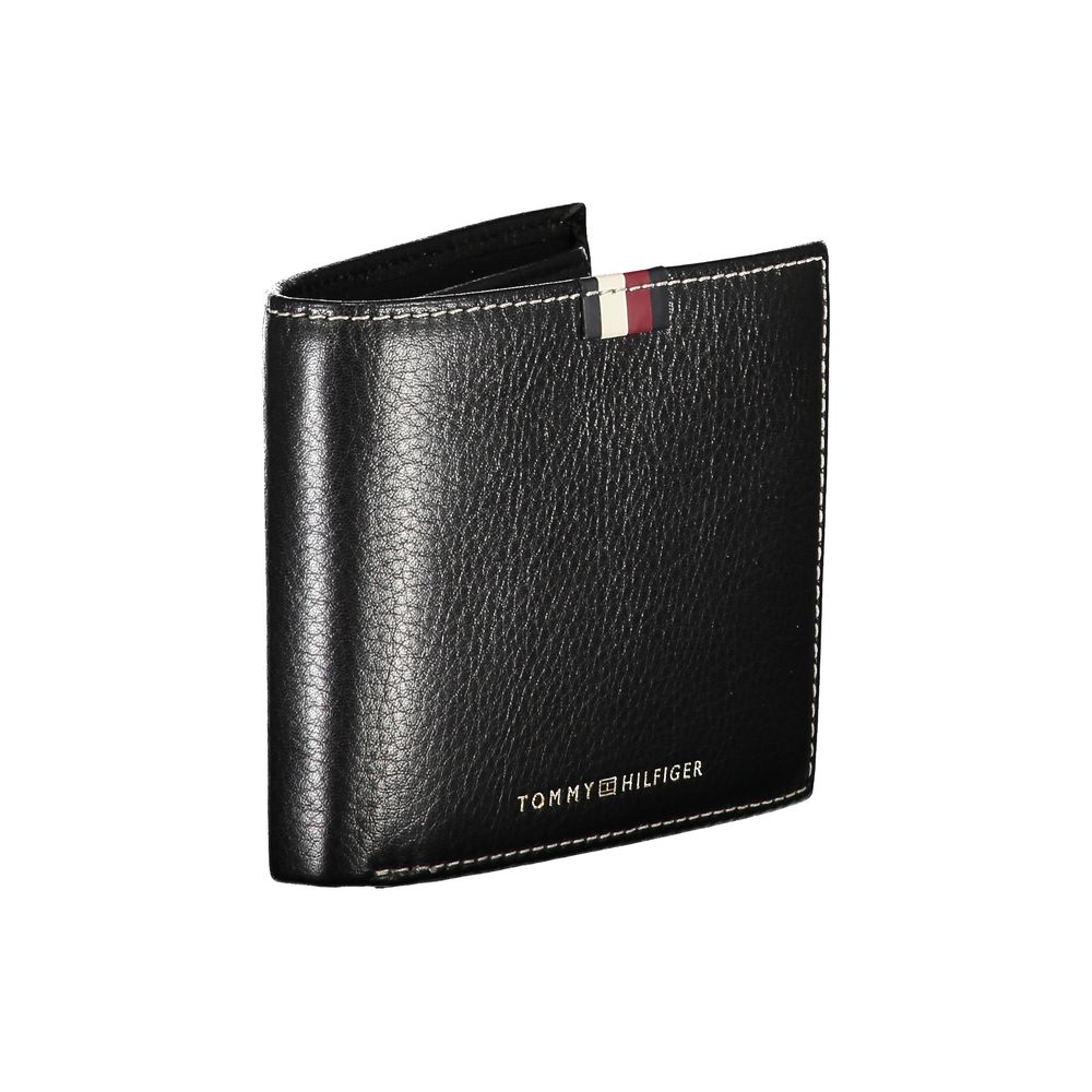 Portefeuille homme en cuir noir Tommy Hilfiger