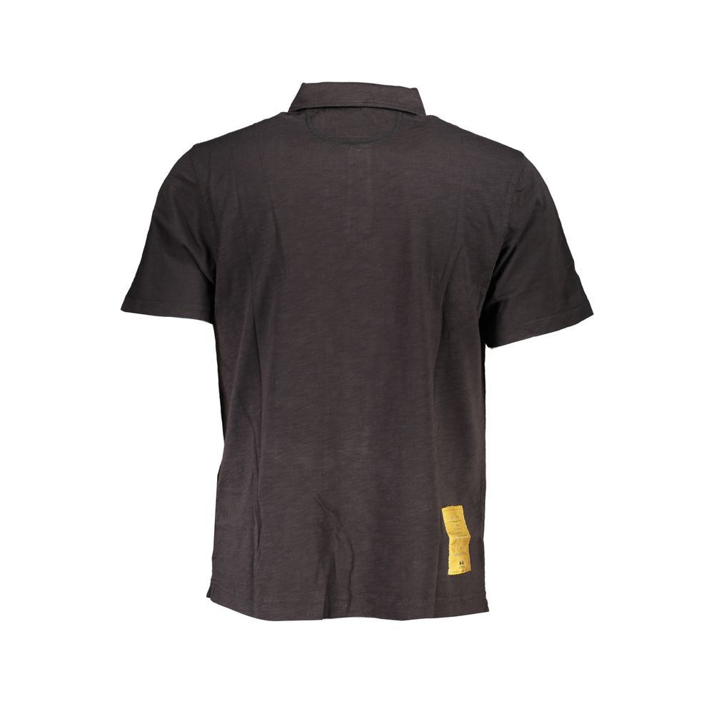 La Martina Elegantes schwarzes Poloshirt aus Baumwolle, Regular Fit