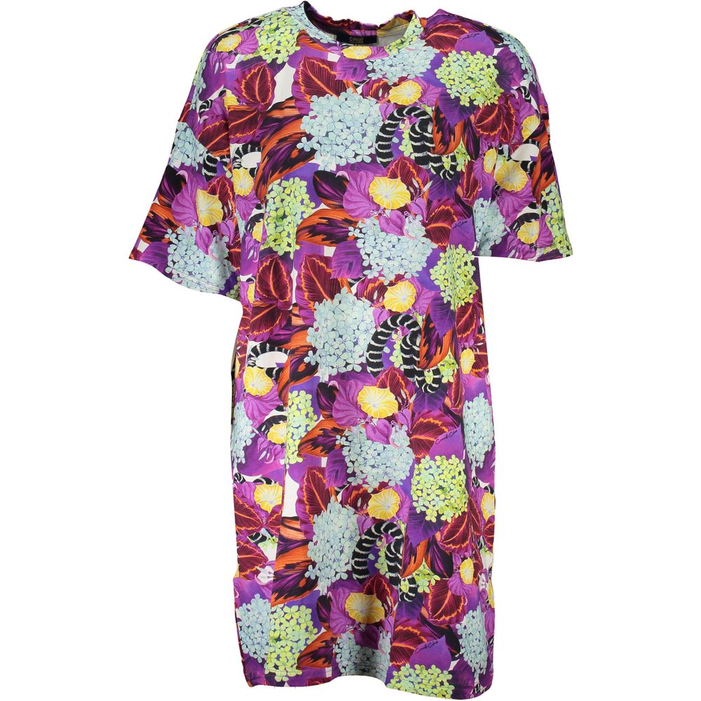 Lila Baumwollkleid der Cavalli Class