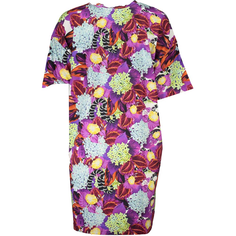 Lila Baumwollkleid der Cavalli Class