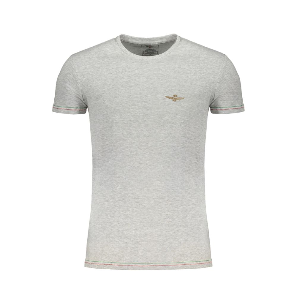Aeronautica Militare Braunes Herren-T-Shirt aus Baumwolle