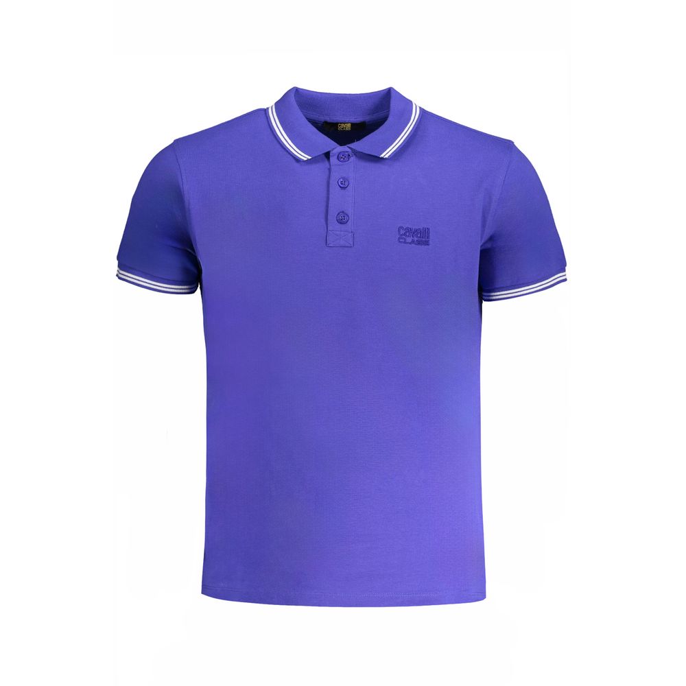 Cavalli Class Poloshirt aus Baumwolle, Blau