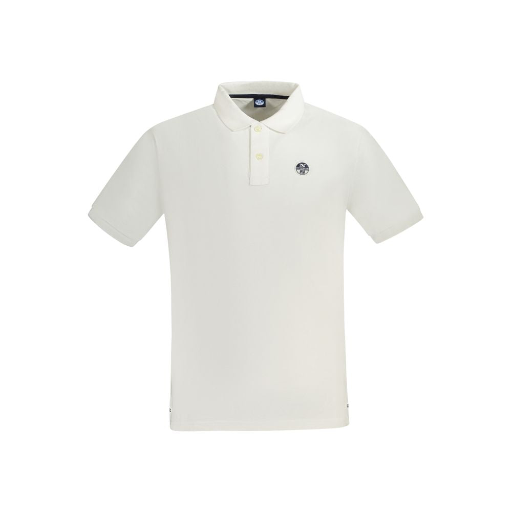 North Sails Herren-Poloshirt aus weißer Baumwolle