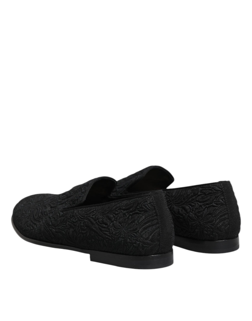 Mocassins à enfiler en jacquard noir Dolce &amp; Gabbana