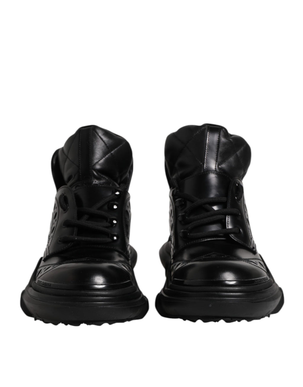 Dolce &amp; Gabbana Schwarze Leder Casual Herren Stiefeletten Schuhe