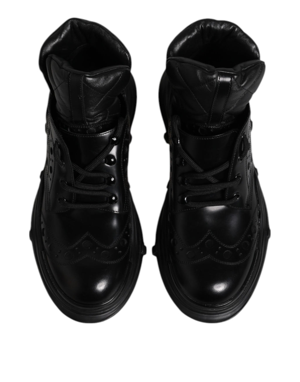 Dolce &amp; Gabbana Schwarze Leder Casual Herren Stiefeletten Schuhe