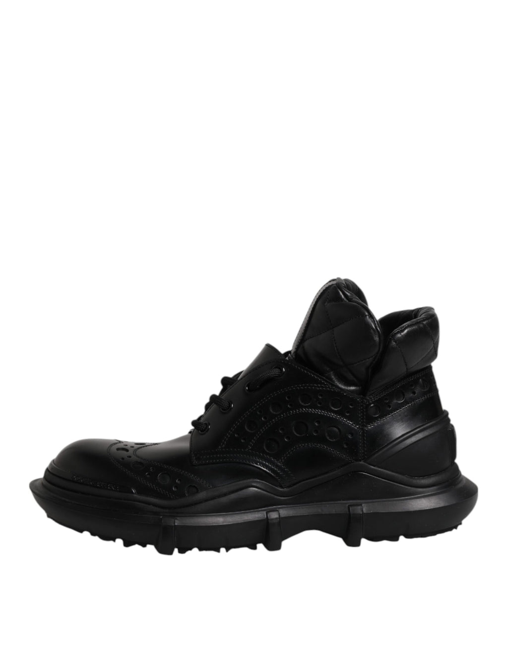 Dolce &amp; Gabbana Schwarze Leder Casual Herren Stiefeletten Schuhe