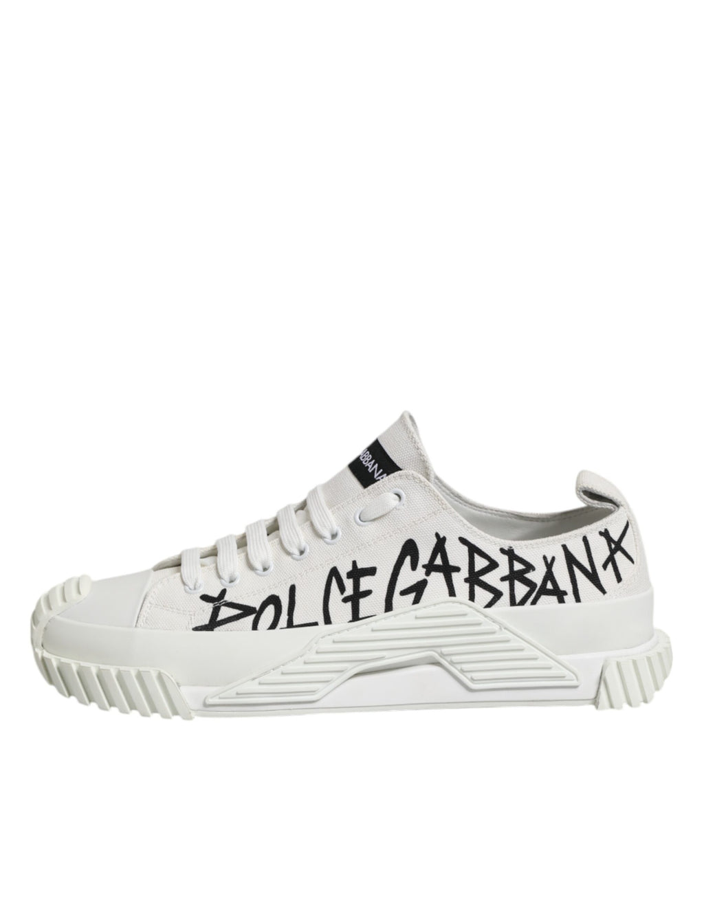 Baskets basses à lacets Dolce &amp; Gabbana blanches avec logo imprimé