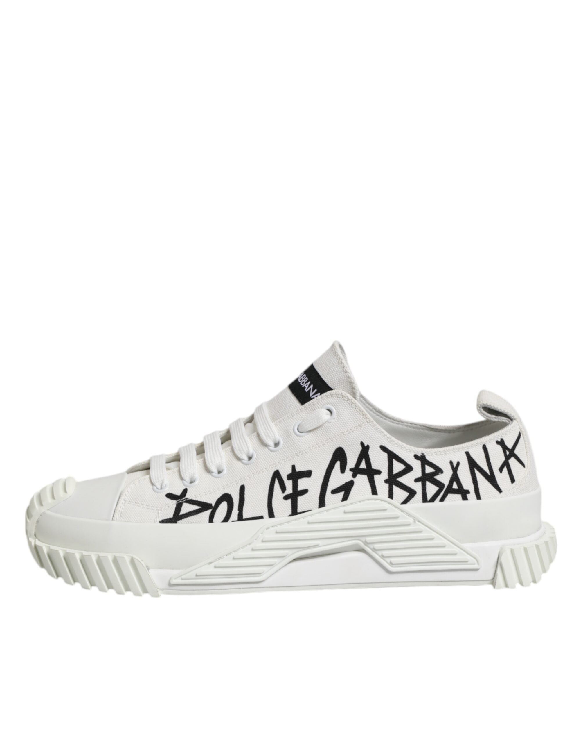 Baskets basses à lacets Dolce &amp; Gabbana blanches avec logo imprimé