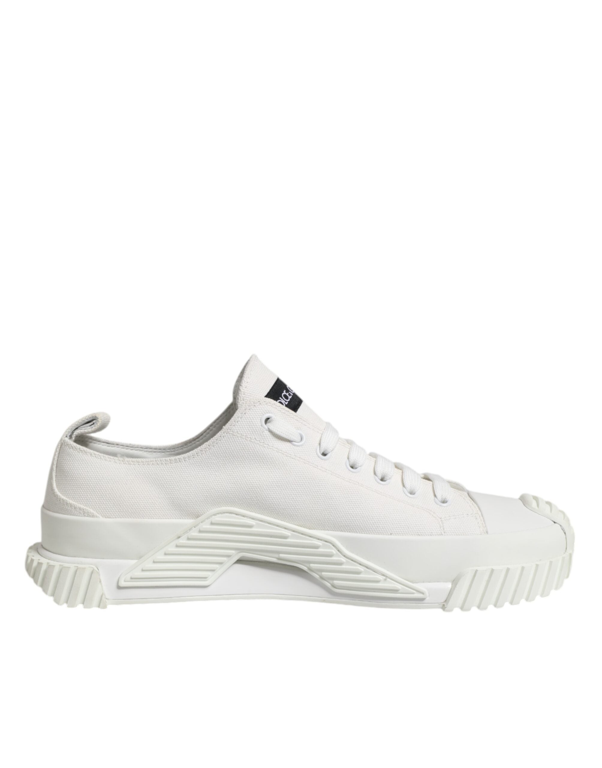 Baskets basses à lacets Dolce &amp; Gabbana blanches avec logo imprimé