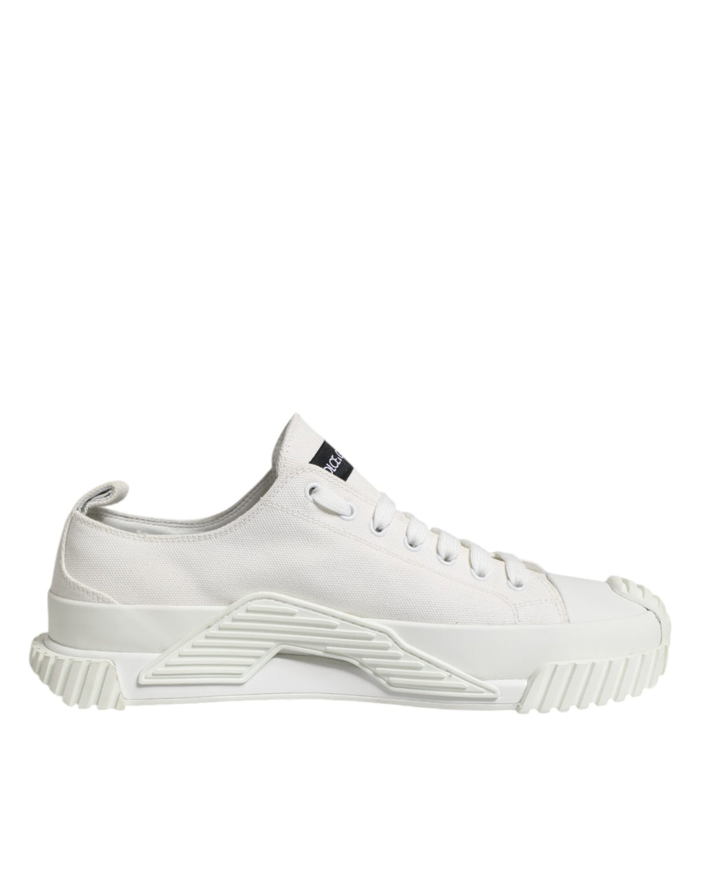 Baskets basses à lacets Dolce &amp; Gabbana blanches avec logo imprimé