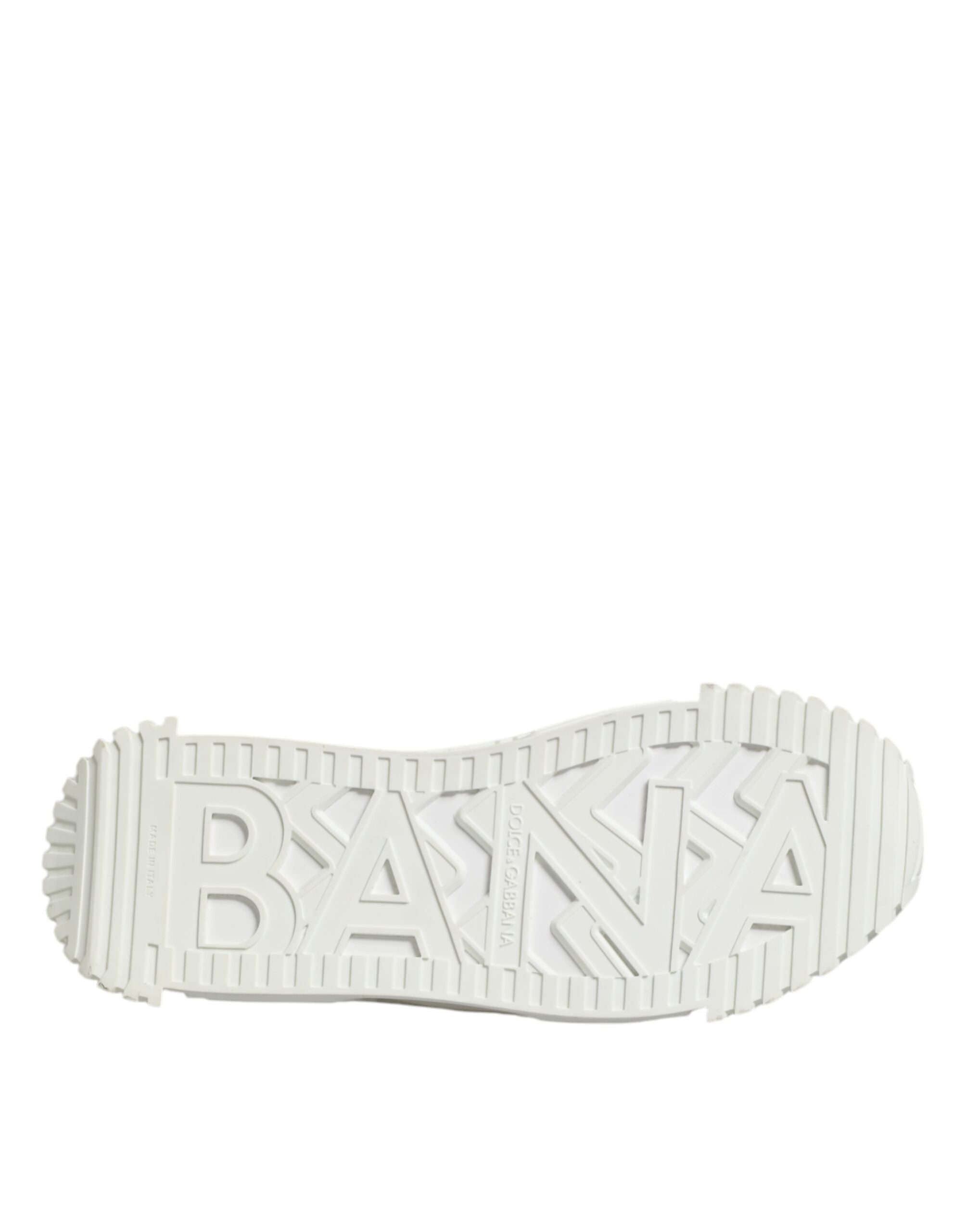 Baskets basses à lacets Dolce &amp; Gabbana blanches avec logo imprimé