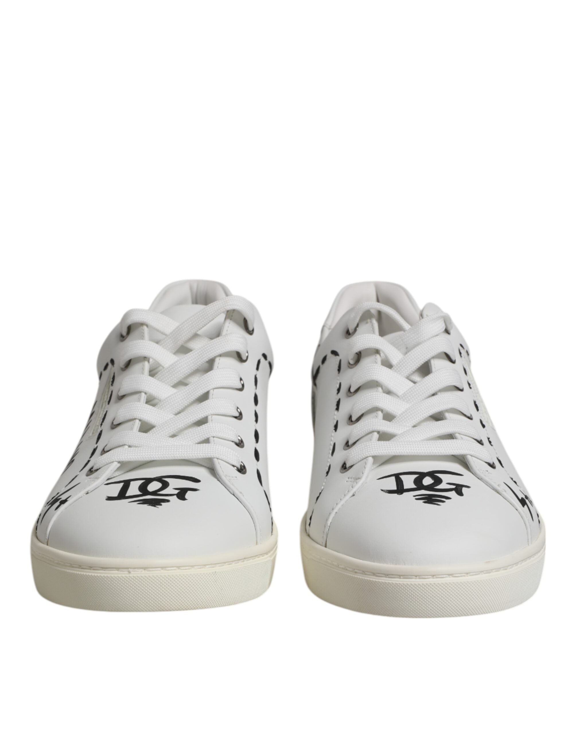 Baskets Dolce &amp; Gabbana en cuir de veau blanc London pour homme