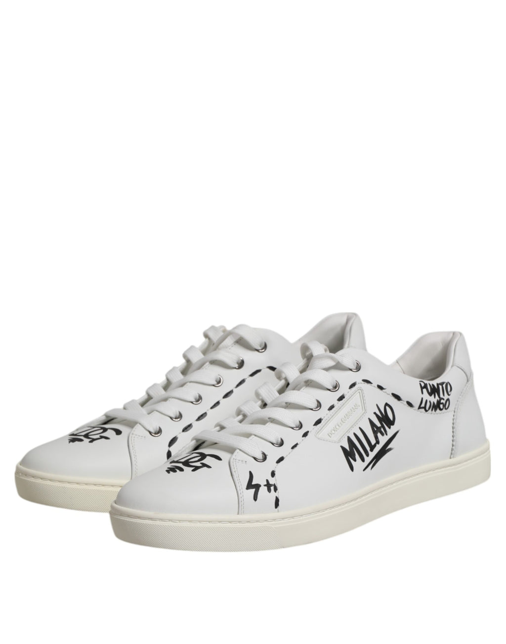 Baskets Dolce &amp; Gabbana en cuir de veau blanc London pour homme