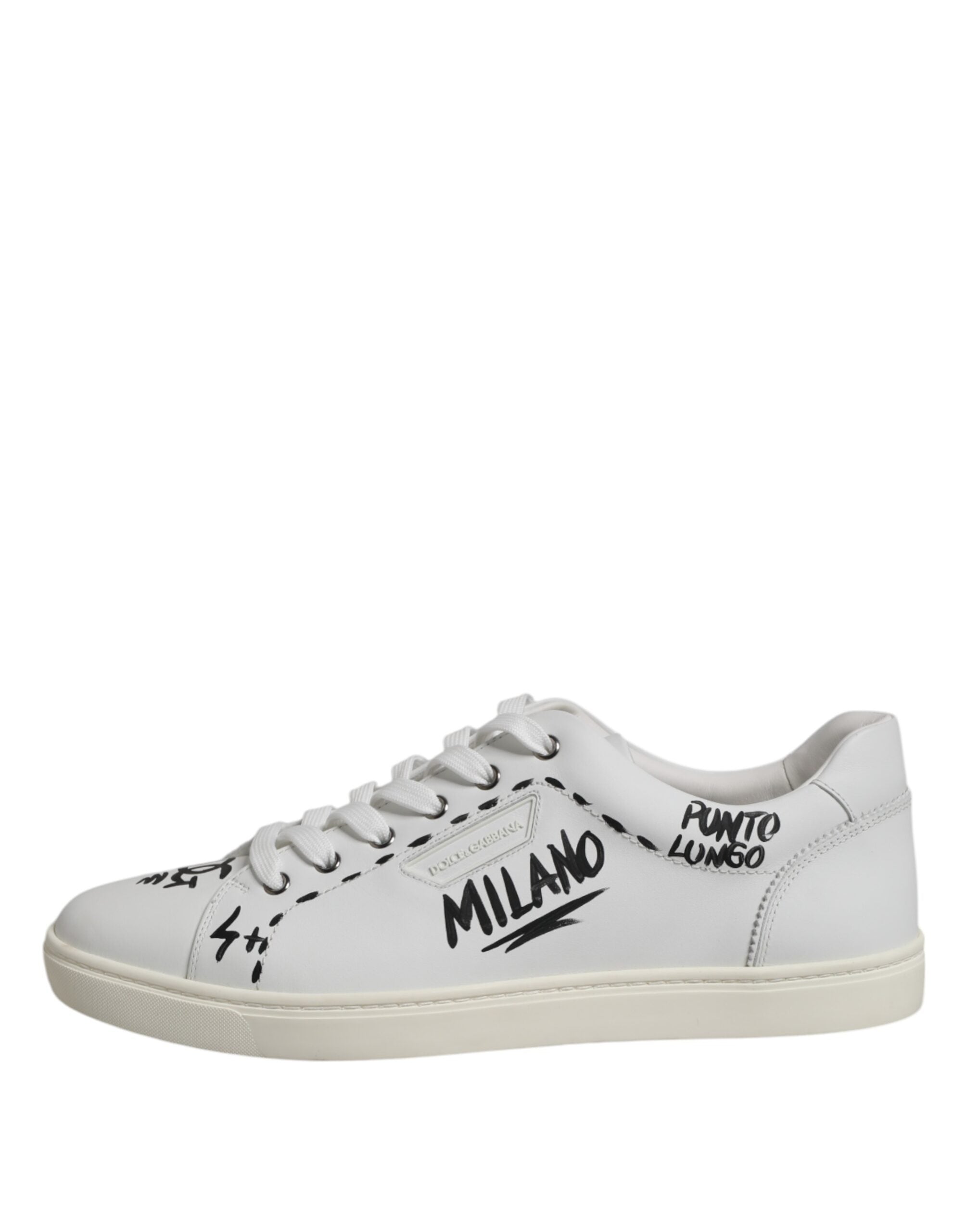 Baskets Dolce &amp; Gabbana en cuir de veau blanc London pour homme
