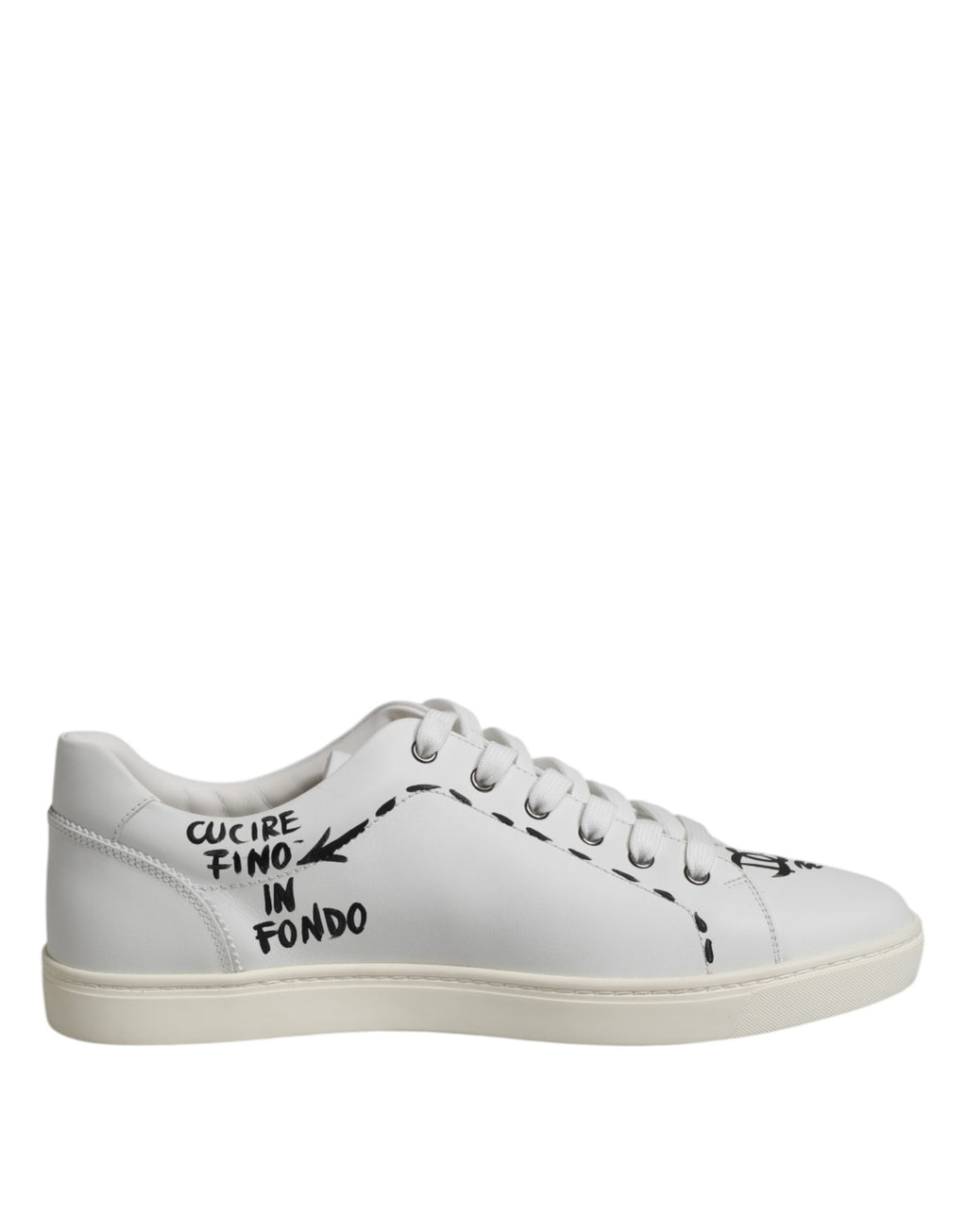 Baskets Dolce &amp; Gabbana en cuir de veau blanc London pour homme