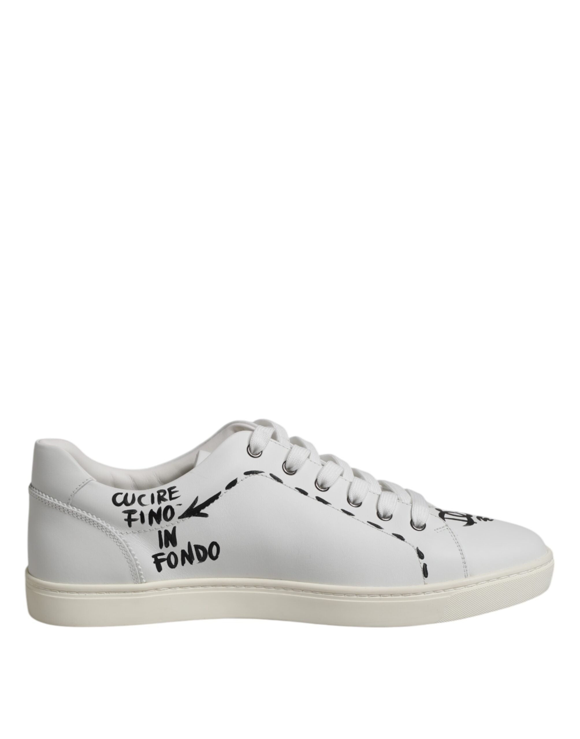 Baskets Dolce &amp; Gabbana en cuir de veau blanc London pour homme