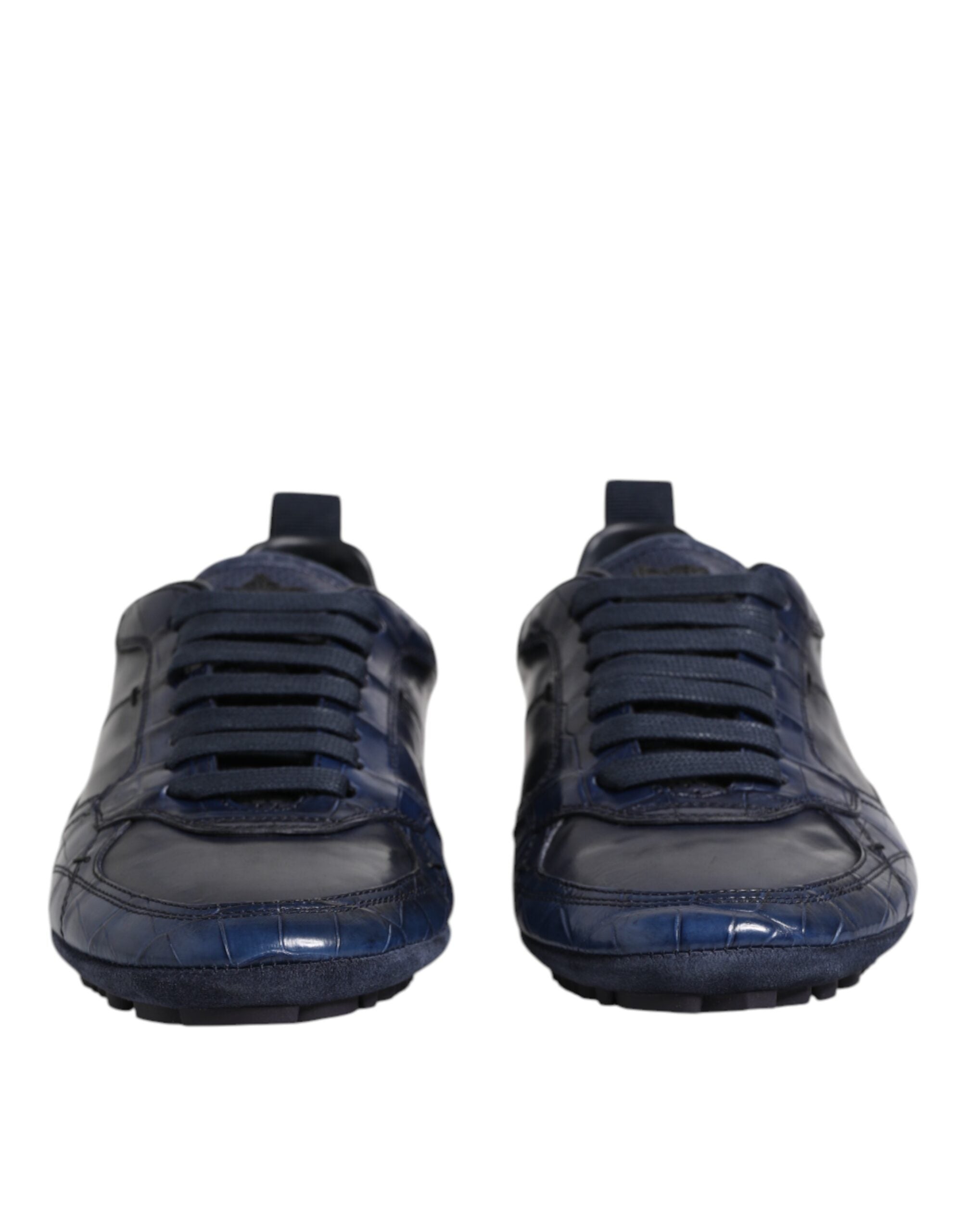 Baskets basses Dolce &amp; Gabbana en cuir bleu foncé pour homme