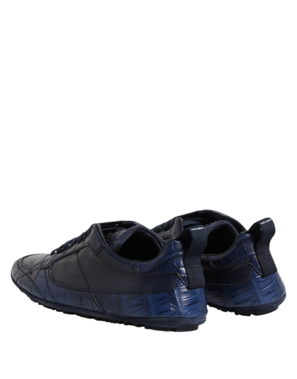 Baskets basses Dolce &amp; Gabbana en cuir bleu foncé pour homme