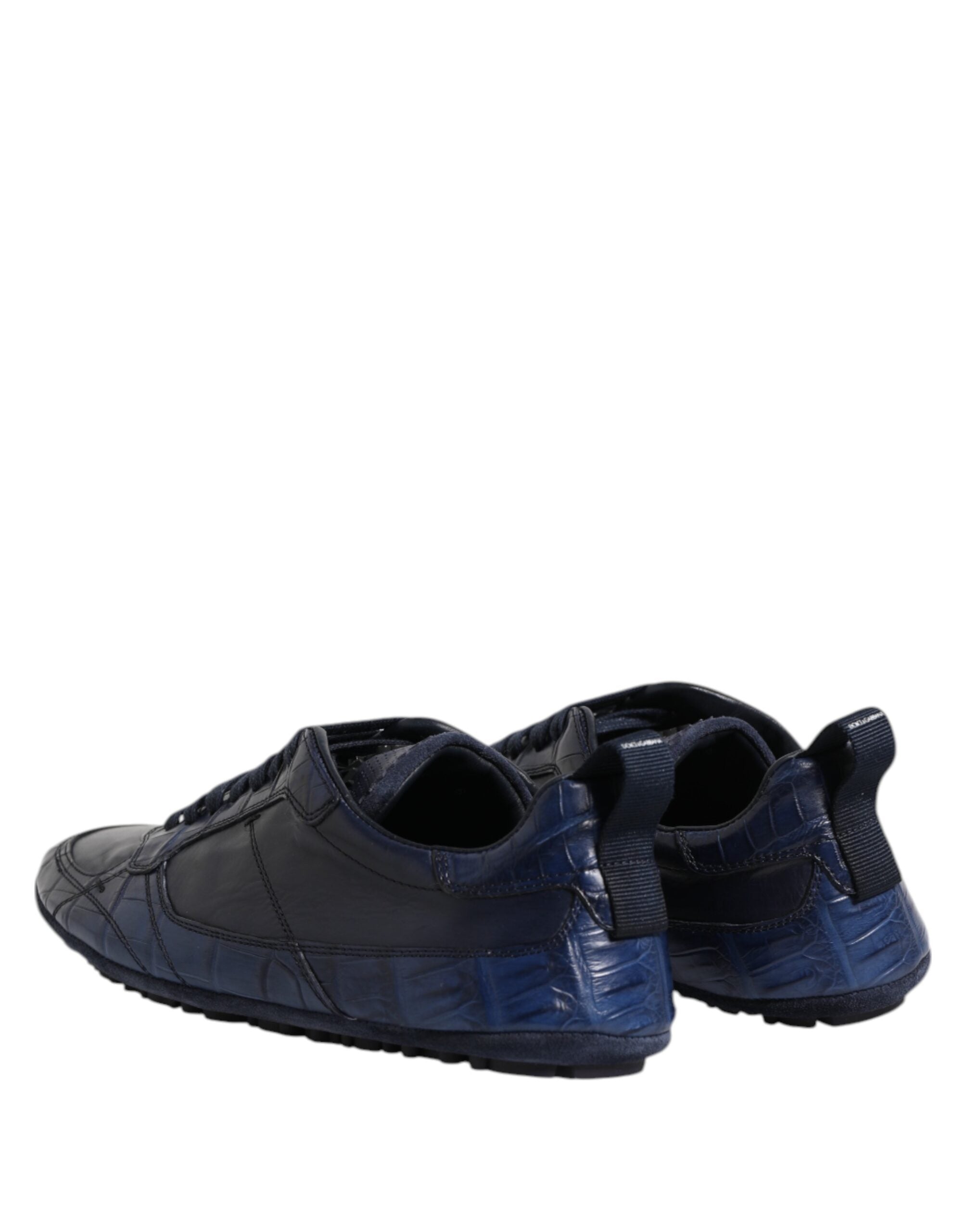 Baskets basses Dolce &amp; Gabbana en cuir bleu foncé pour homme