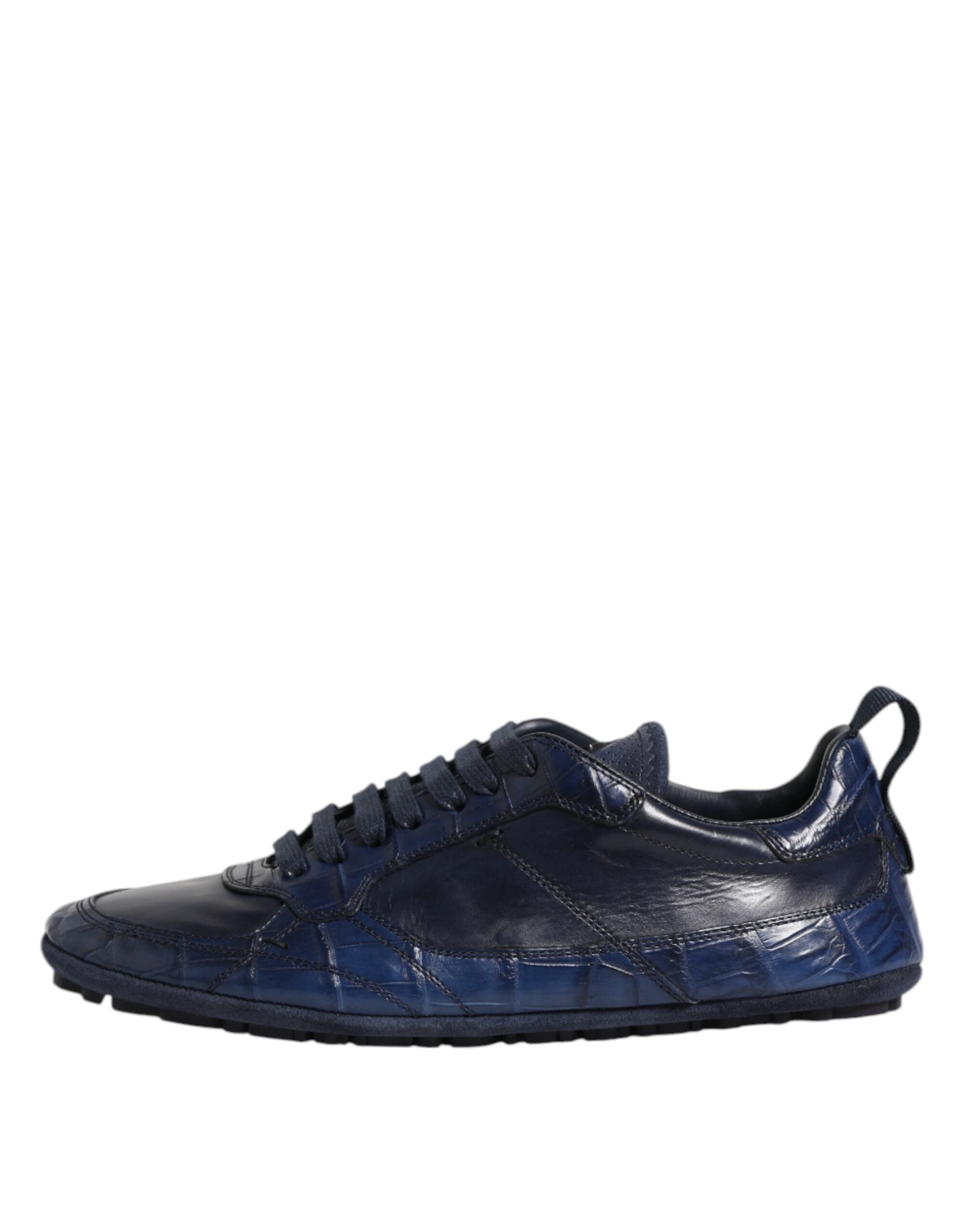 Baskets basses Dolce &amp; Gabbana en cuir bleu foncé pour homme
