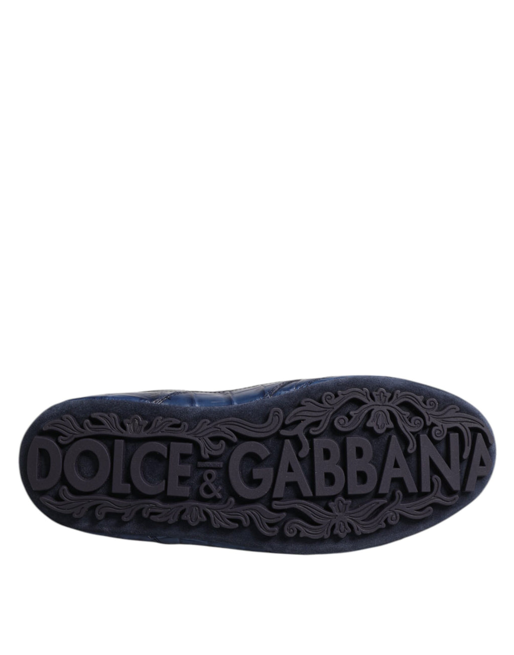 Baskets basses Dolce &amp; Gabbana en cuir bleu foncé pour homme