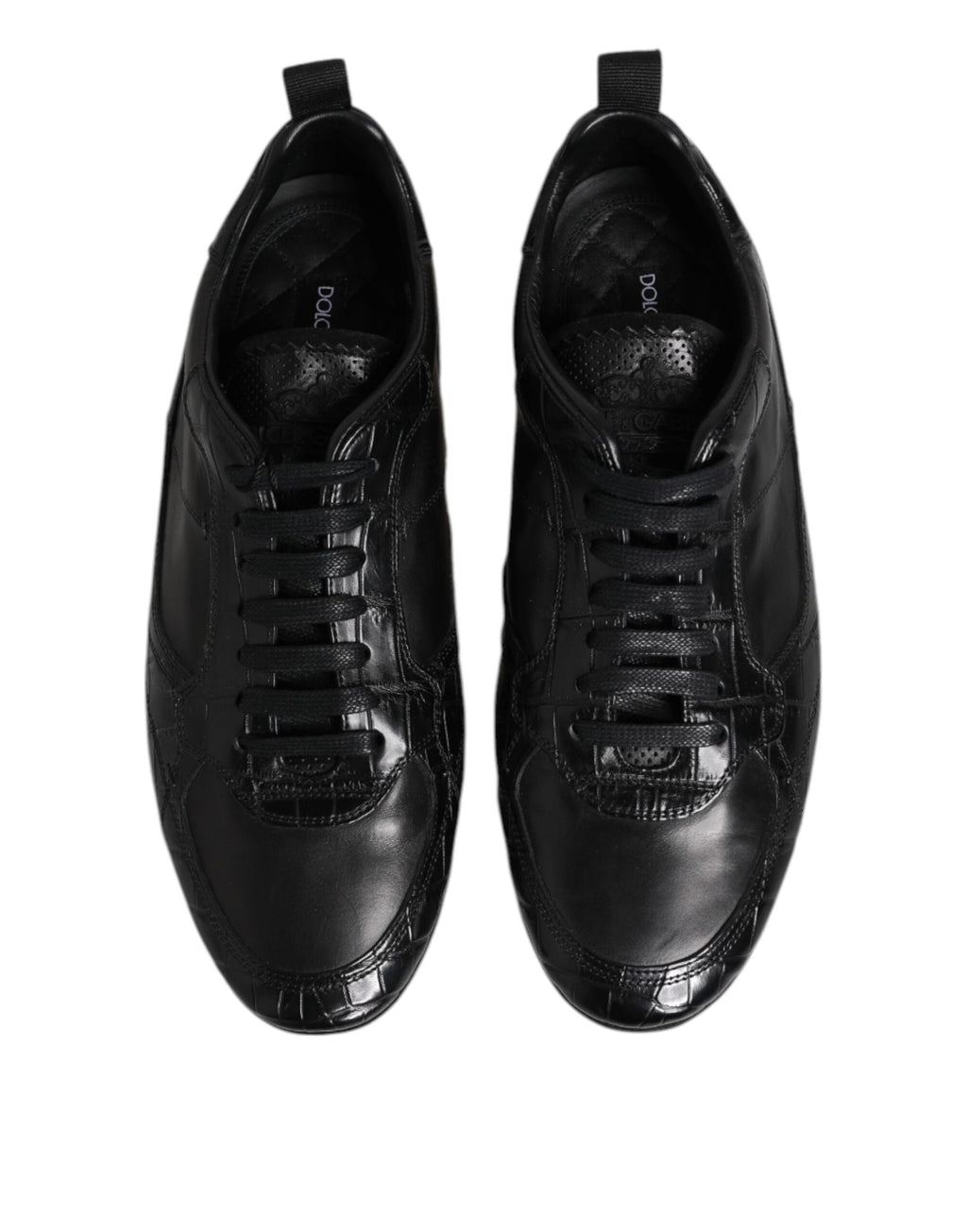 Baskets basses Dolce &amp; Gabbana en cuir exotique noir