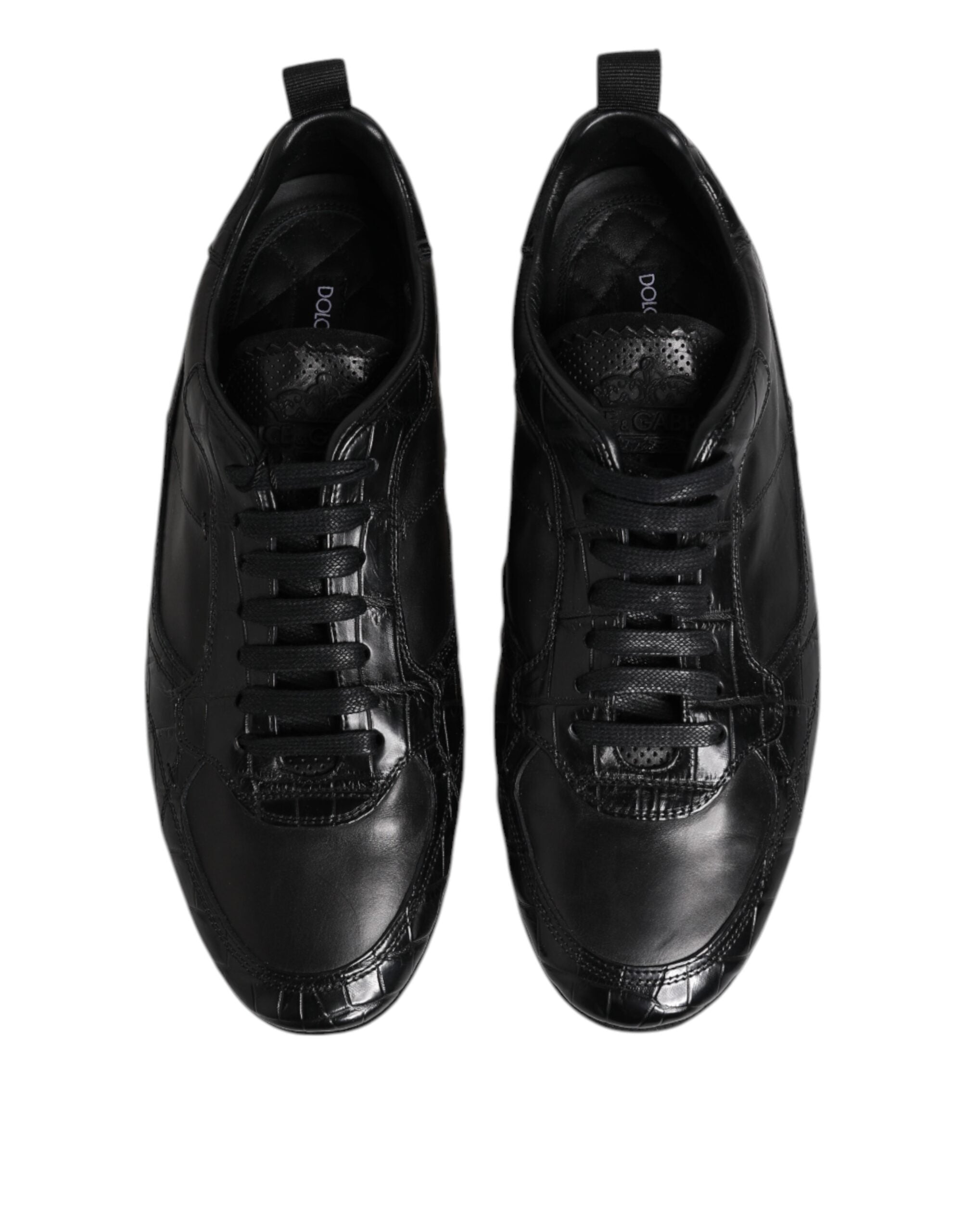 Baskets basses Dolce &amp; Gabbana en cuir exotique noir