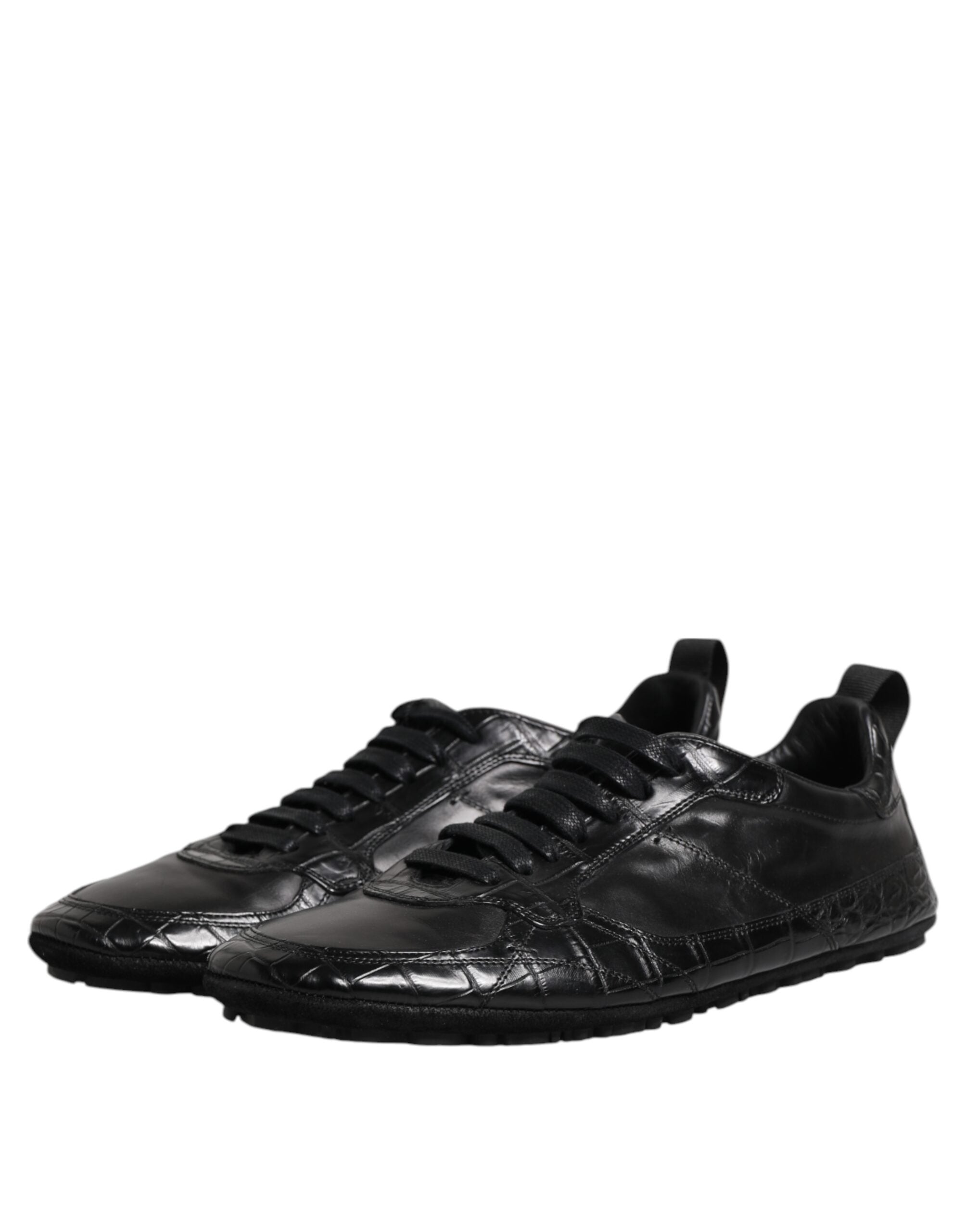 Baskets basses Dolce &amp; Gabbana en cuir exotique noir