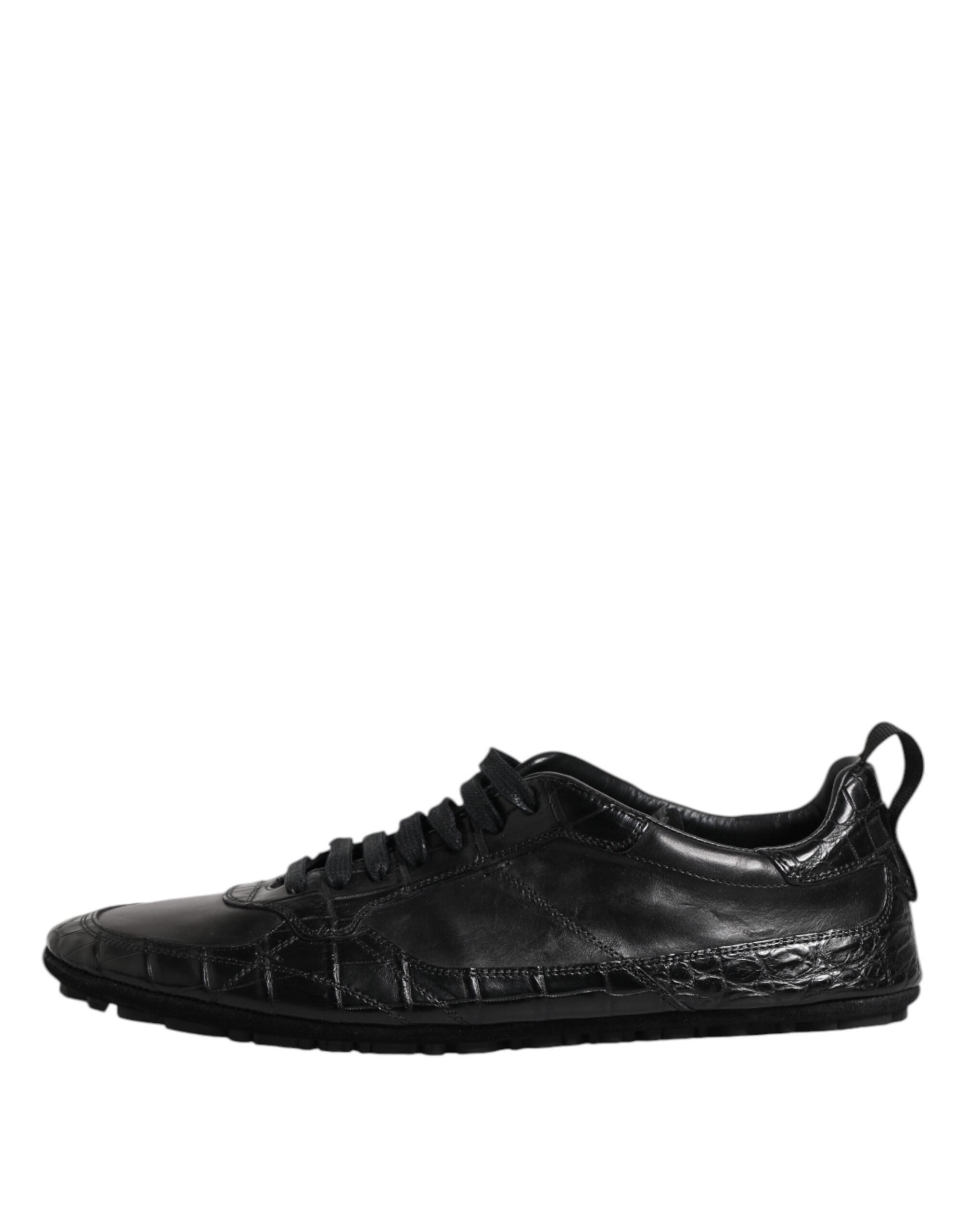 Baskets basses Dolce &amp; Gabbana en cuir exotique noir
