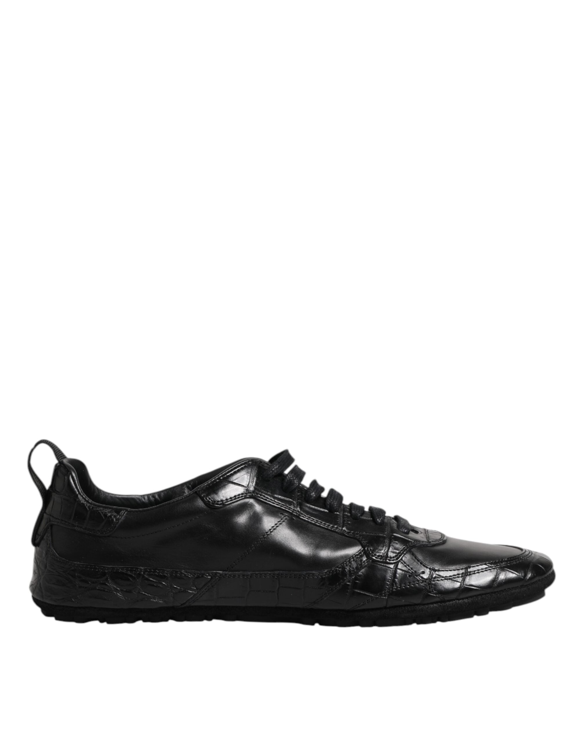 Baskets basses Dolce &amp; Gabbana en cuir exotique noir