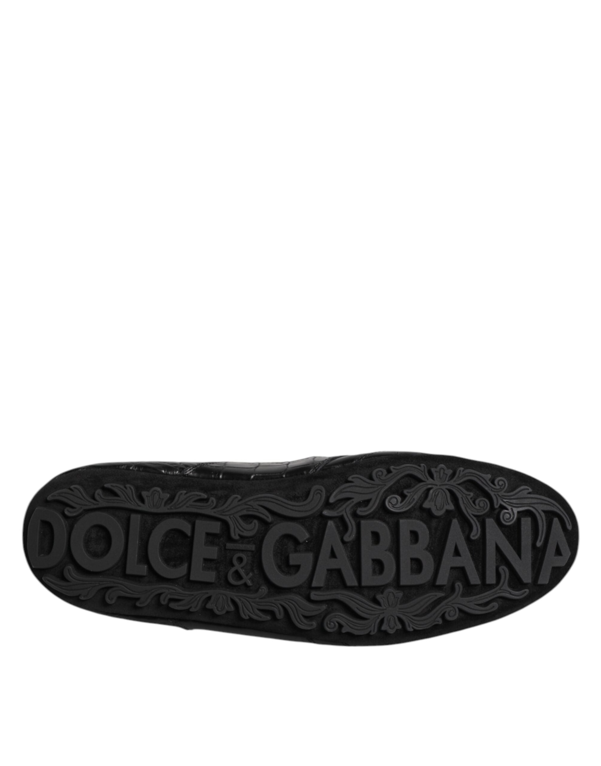Baskets basses Dolce &amp; Gabbana en cuir exotique noir