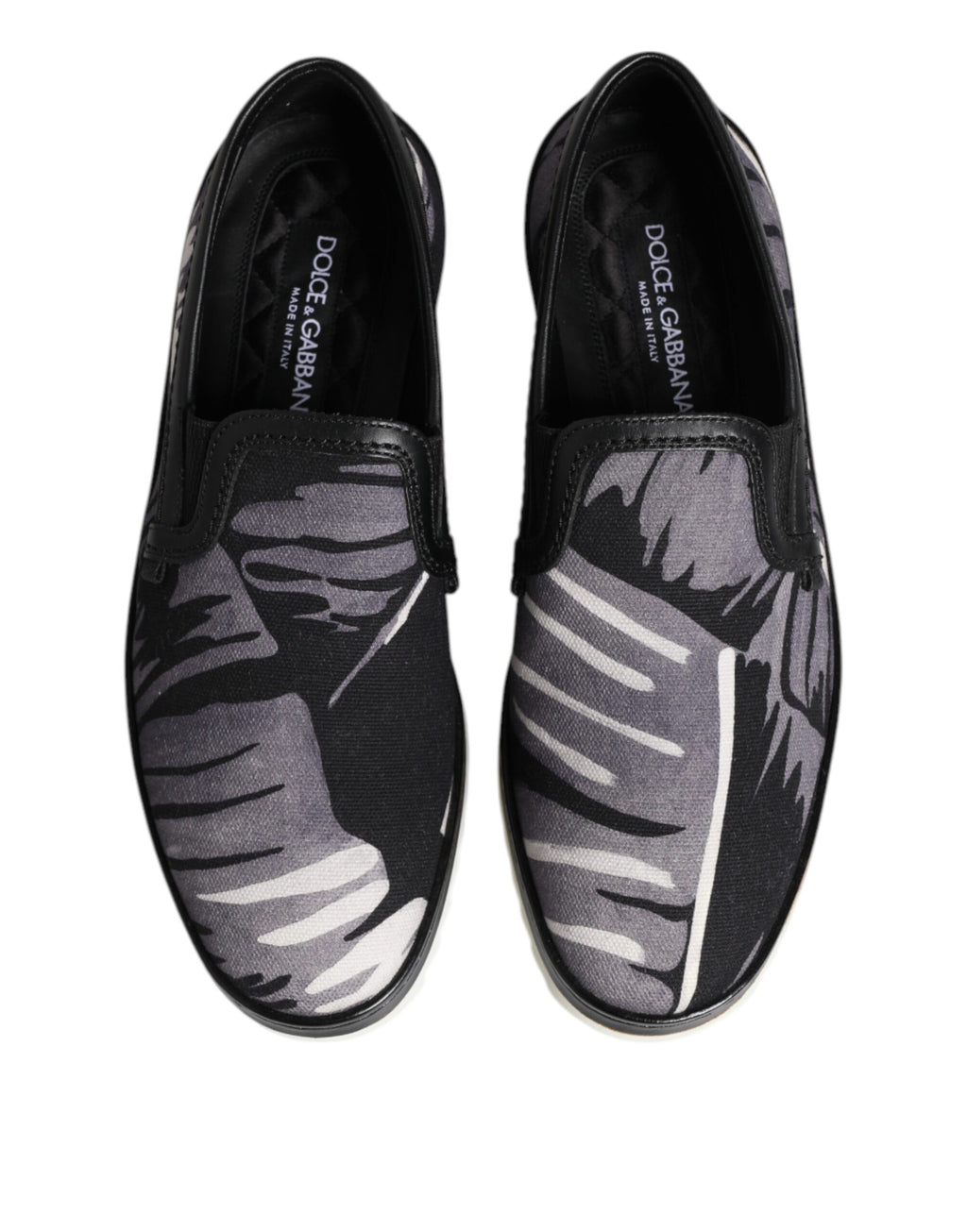 Baskets noires tropicales à enfiler pour homme Dolce &amp; Gabbana